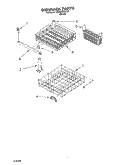 DISHRACK PARTS Diagram and Parts List for DU840SWLU0  Whirlpool Dishwasher