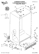 CABINET, LITERATURE Diagram and Parts List for ED2NTQXKT00  Whirlpool Refrigerator