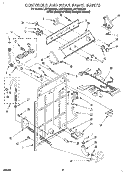 CONTROLS AND REAR PANEL Diagram and Parts List for LSR7233DW0  Whirlpool Washer