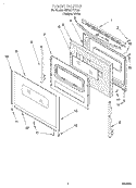 Part Location Diagram of WP8053808 Whirlpool Door Hinge Assembly