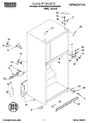 CABINET Diagram and Parts List for RT16VKXDN00  Roper Refrigerator
