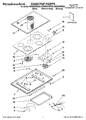 COOKTOP PARTS Diagram and Parts List for KECD806RSS03  KitchenAid Cooktop
