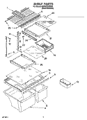 SHELF PARTS, OPTIONAL PARTS Diagram and Parts List for 8GT2FTKXSS00  Whirlpool Refrigerator