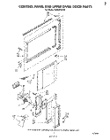 CONTROL PANEL AND UPPER OVEN DOOR Diagram and Parts List for SE953PEKT0  Whirlpool Range