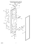 FREEZER DOOR Diagram and Parts List for CS22AEXHW00  Crosley Refrigerator