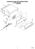 TOP GRILLE AND UNIT COVER PARTS Diagram and Parts List for KSSC42QMS02  KitchenAid Refrigerator