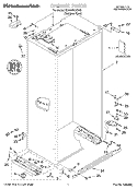 CABINET, LITERATURE Diagram and Parts List for KSSS36QHX00  KitchenAid Refrigerator