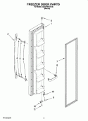 FREEZER DOOR PARTS Diagram and Parts List for 5ED5FHKXVT00  Whirlpool Refrigerator
