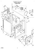 SECTION Diagram and Parts List for LER3624DQ1  Whirlpool Dryer