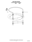 HEATER PARTS Diagram and Parts List for DP1040XTXB1  Whirlpool Dishwasher