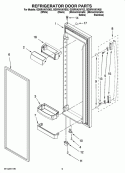 REFRIGERATOR DOOR PARTS Diagram and Parts List for GD5RVAXVB02  Whirlpool Refrigerator