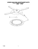 LOWER WASHARM AND STRAINER Diagram and Parts List for KUDH230B0  KitchenAid Dishwasher