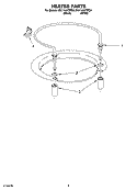 HEATER PARTS Diagram and Parts List for DU1148XTPB0  Whirlpool Dishwasher