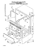 FRAME AND TANK Diagram and Parts List for 4KUDA220T5  KitchenAid Dishwasher