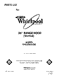 SECTION Diagram and Parts List for RH5336XLQ0  Whirlpool Range Hood