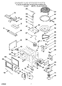 CABINET AND STIRRER PARTS Diagram and Parts List for YKEMS307GW2  KitchenAid Microwave Oven Combo
