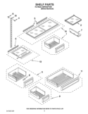 SHELF PARTS Diagram and Parts List for KBFO42FTX06  KitchenAid Refrigerator