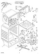 LINER Diagram and Parts List for 2VET20NKJW00  Whirlpool Refrigerator