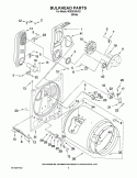 BULKHEAD PARTS Diagram and Parts List for WGD5100VQ1  Whirlpool Dryer