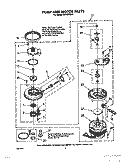PUMP AND MOTOR Diagram and Parts List for DU9450XX0  Whirlpool Dishwasher
