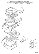 REFRIGERATOR SHELF Diagram and Parts List for ED25DQXBN00  Whirlpool Refrigerator