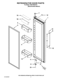 REFRIGERATOR DOOR PARTS Diagram and Parts List for 3WSC19D4XY01  Whirlpool Refrigerator