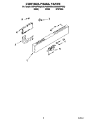 CONTROL PANEL PARTS Diagram and Parts List for KUDU02FRWH0  KitchenAid Dishwasher