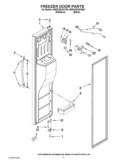 FREEZER DOOR PARTS Diagram and Parts List for 5WSC20CAYY00  Whirlpool Refrigerator