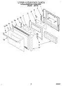 UPPER OVEN DOOR Diagram and Parts List for KEBI241BBL1  KitchenAid Wall Oven