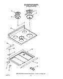 COOKTOP Diagram and Parts List for FEP320VW0  Roper Range