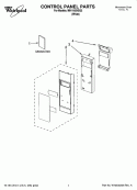 CONTROL PANEL PARTS Diagram and Parts List for MH1160XSQ3  Whirlpool Microwave