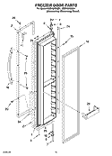 FREEZER DOOR PARTS Diagram and Parts List for KSSV42FMS01  KitchenAid Refrigerator