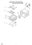 INTERNAL OVEN Diagram and Parts List for GBS277PDB1  Whirlpool Wall Oven