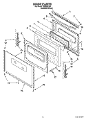 DOOR PARTS, OPTIONAL PARTS (NOT INCLUDED) Diagram and Parts List for TGS326TD0  Estate Range