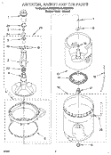 AGITATOR, BASKET AND TUB Diagram and Parts List for 4LSC8255BN2  Whirlpool Washer