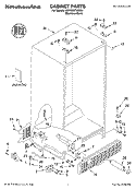 CABINET PARTS Diagram and Parts List for KSRG25FKSS04  KitchenAid Refrigerator