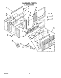 CABINET Diagram and Parts List for X10002W04  Roper Air Conditioner
