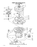 PUMP AND MOTOR Diagram and Parts List for 4KUDA220TW0  KitchenAid Dishwasher
