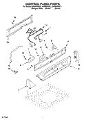 CONTROL PANEL Diagram and Parts List for GVW9959KT1  Whirlpool Washer