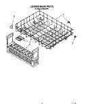 LOWER RACK Diagram and Parts List for KUDP220T5  KitchenAid Dishwasher