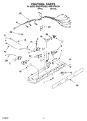 CONTROL Diagram and Parts List for 5VED1WTKKQ01  Whirlpool Refrigerator