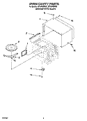 OVEN CAVITY PARTS Diagram and Parts List for MT4078SPQ2  Whirlpool Microwave
