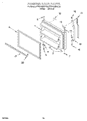 FREEZER DOOR, LIT/OPTIONAL Diagram and Parts List for KTRP20MDWH04  Whirlpool Refrigerator