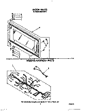 DOOR, WIRING HARNESS, LIT/OPTIONAL Diagram and Parts List for MHE10VW0  Roper Microwave