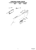 CONTROL PANEL PARTS Diagram and Parts List for KUDW02FRWH4  KitchenAid Dishwasher