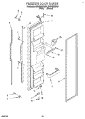 FREEZER DOOR Diagram and Parts List for 4KSRS25QDW01  KitchenAid Refrigerator