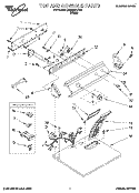 SECTION Diagram and Parts List for LEN3634DW0  Whirlpool Dryer