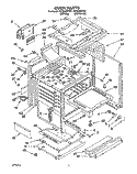 OVEN Diagram and Parts List for SF365BEYW1  Whirlpool Range