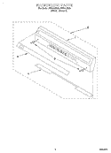 BACKGUARD, LITERATURE Diagram and Parts List for FEP210EN0  Roper Range