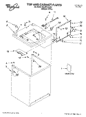 TOP AND CABINET PARTS Diagram and Parts List for 6ALSR7244JQ1  Whirlpool Washer